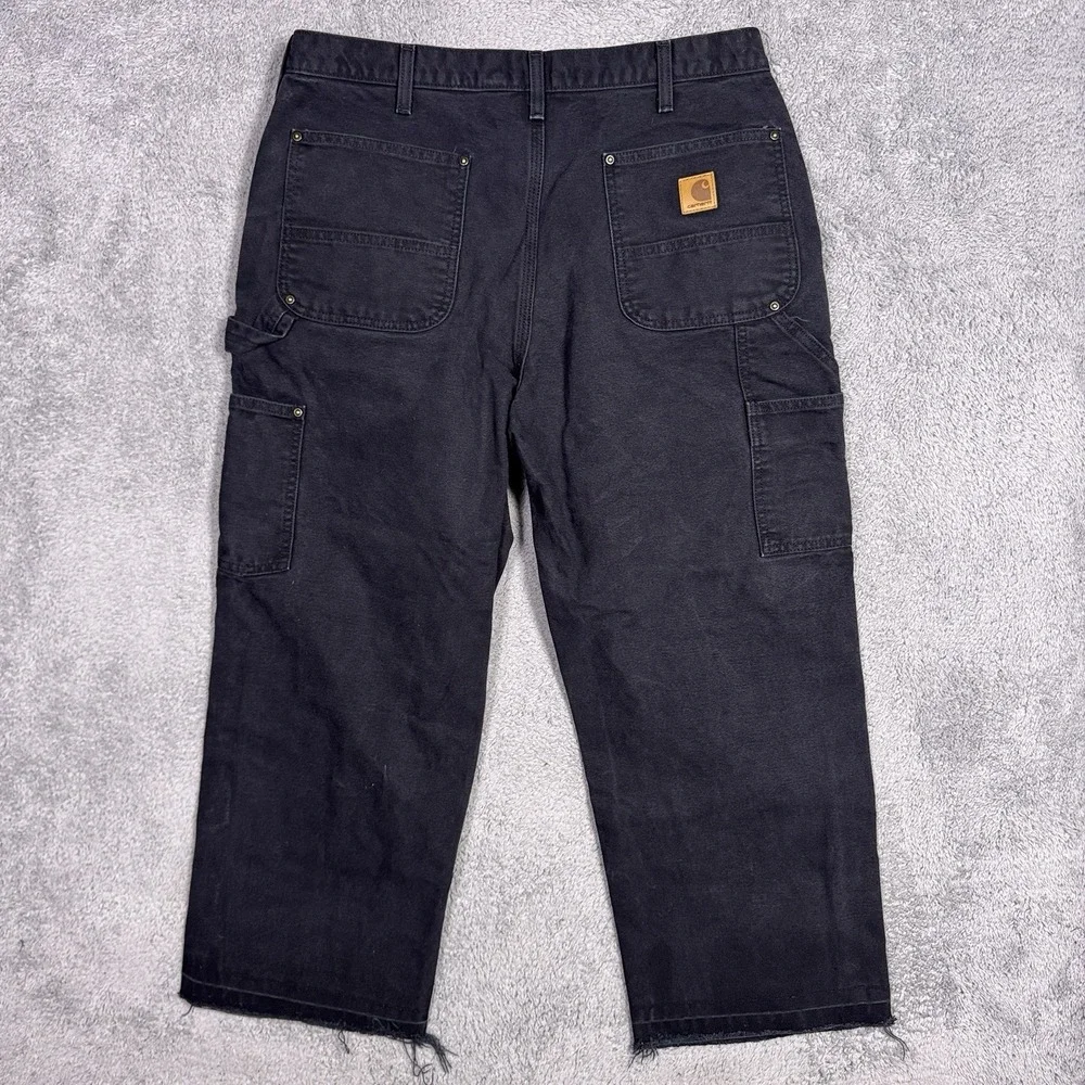 Carhartt B136 Men 34x26 Carpenter Double Knee Pant Loose Utility Canvas Thrashed